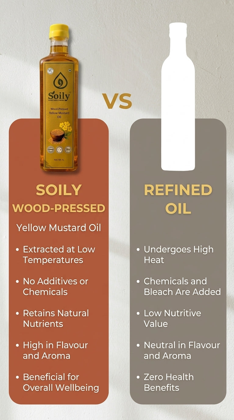 WOOD PREESED YELLOW MUSTARD OIL(1L)