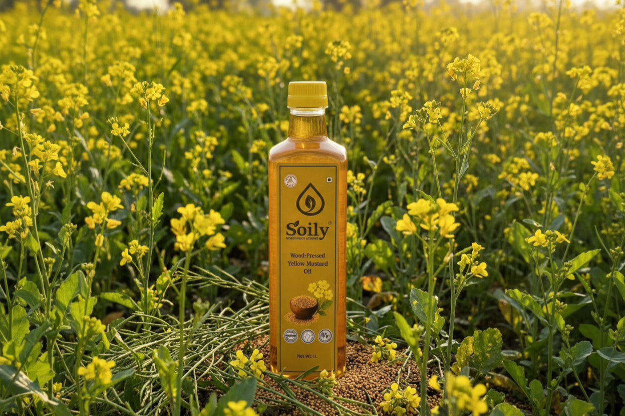 WOOD PREESED YELLOW MUSTARD OIL(1L)